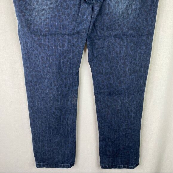 Roz & Ali Jeans Women's 16 Plus Size Leopard Print Skinny Denim Stretch Pockets - Picture 10 of 11